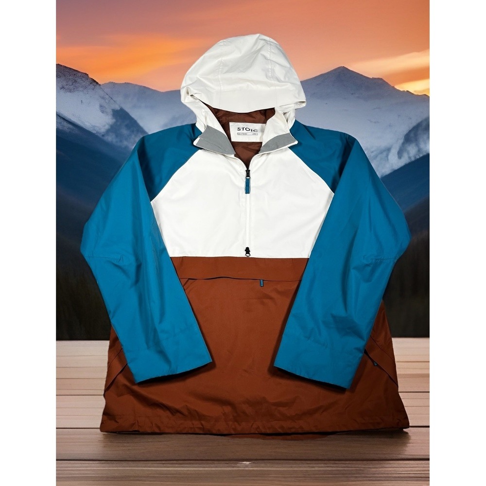 Stoic‎ Shell Anorak 2.0 Men L Helmet Compatable Hood Side & Under Arm Zip Vented